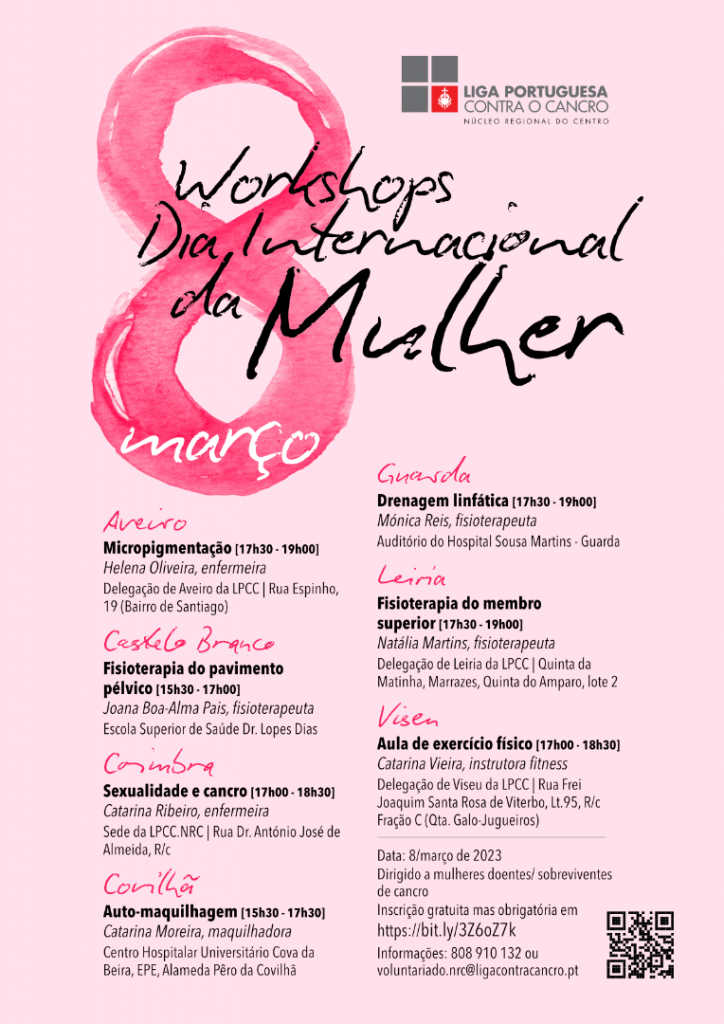 Workshops para celebrar dia da Mulher 