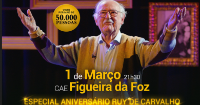 Ruy de Carvalho atua na Figueira da Foz com "Ruy, a História Devida"